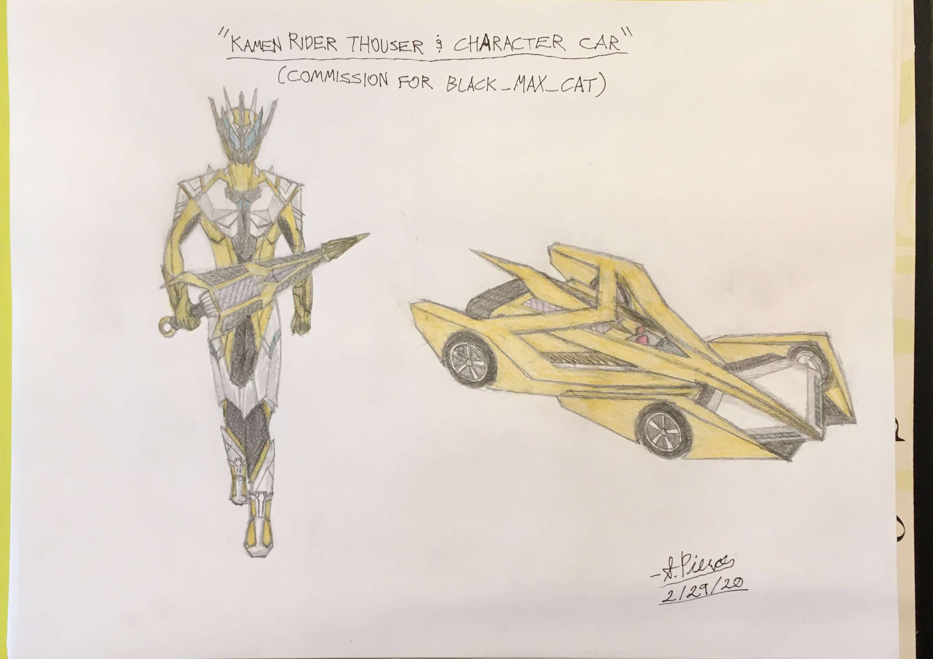 Kamen Rider Thouser Character & Car (Comm. for Black_Max_Cat)